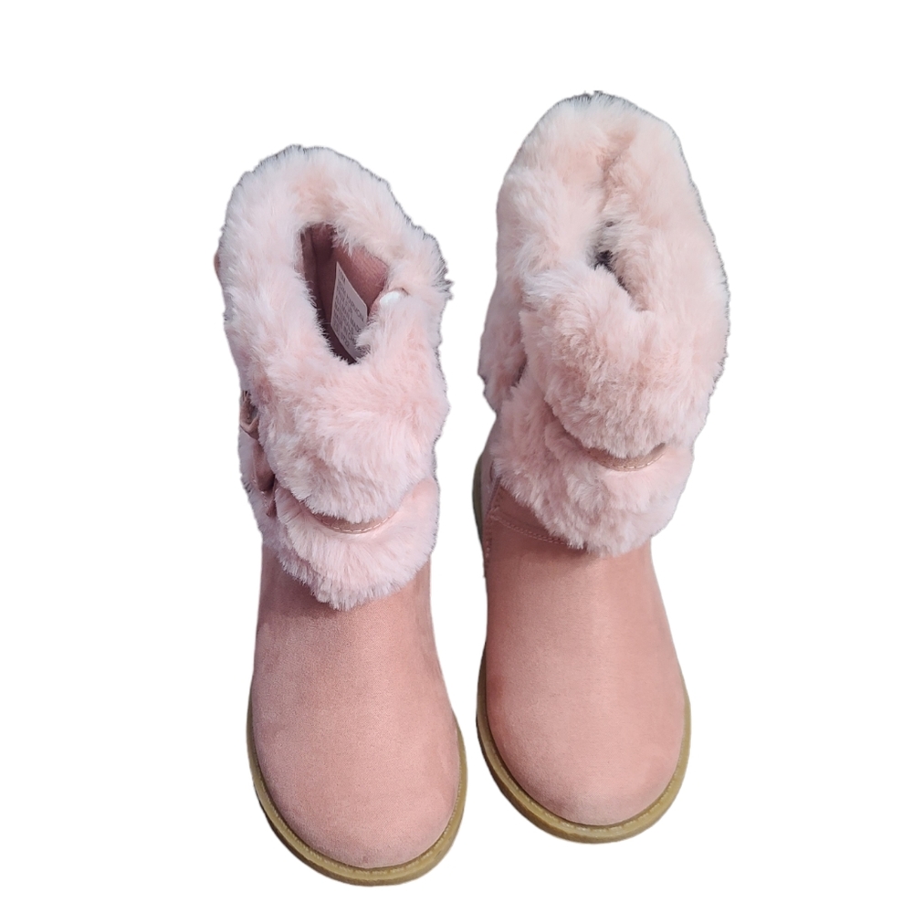 Rachel Shoes Toddler Girls Size 11 Harmoni Fur Faux Suede Boots - Picture 3 of 13